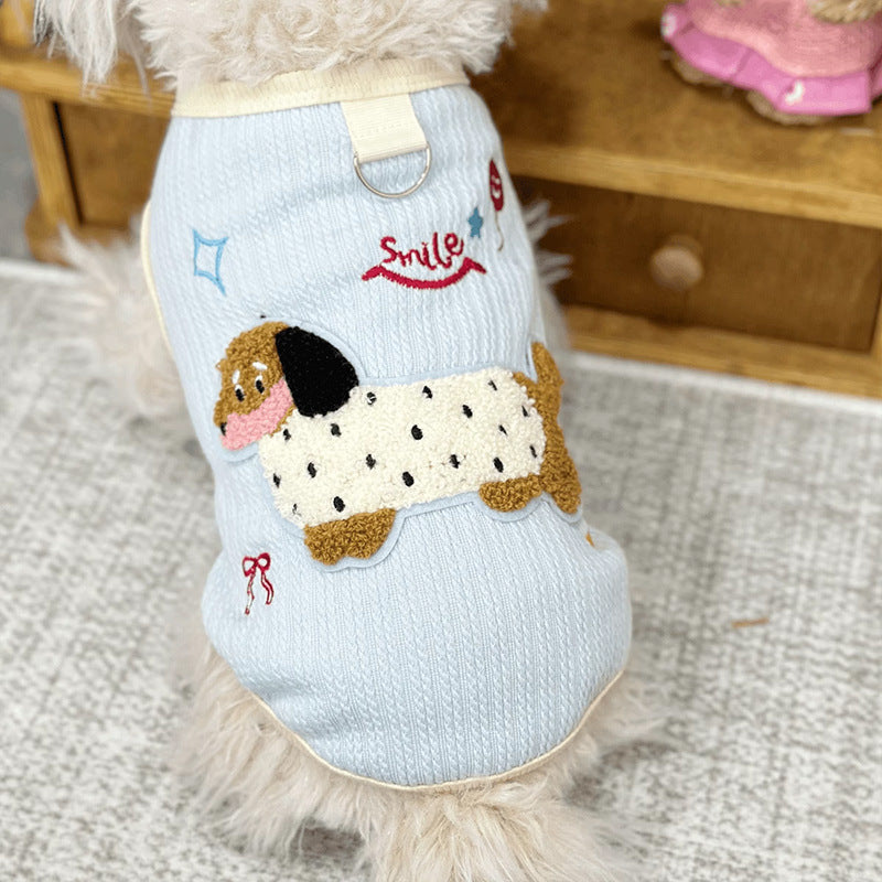 Dachshund print dog vest with lead ring, available in 4 colours, image 10
