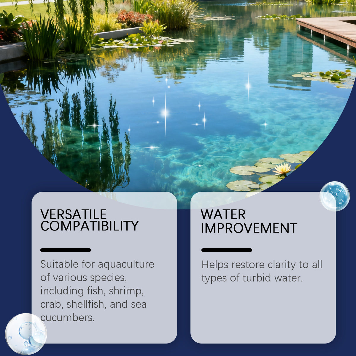 Aquarium Water Clarifying Powder for Clear Fish Tank Water