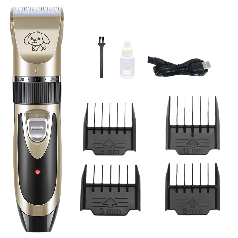 Cordless Pet Hair Clipper Set with Scissors and Comb Attachments