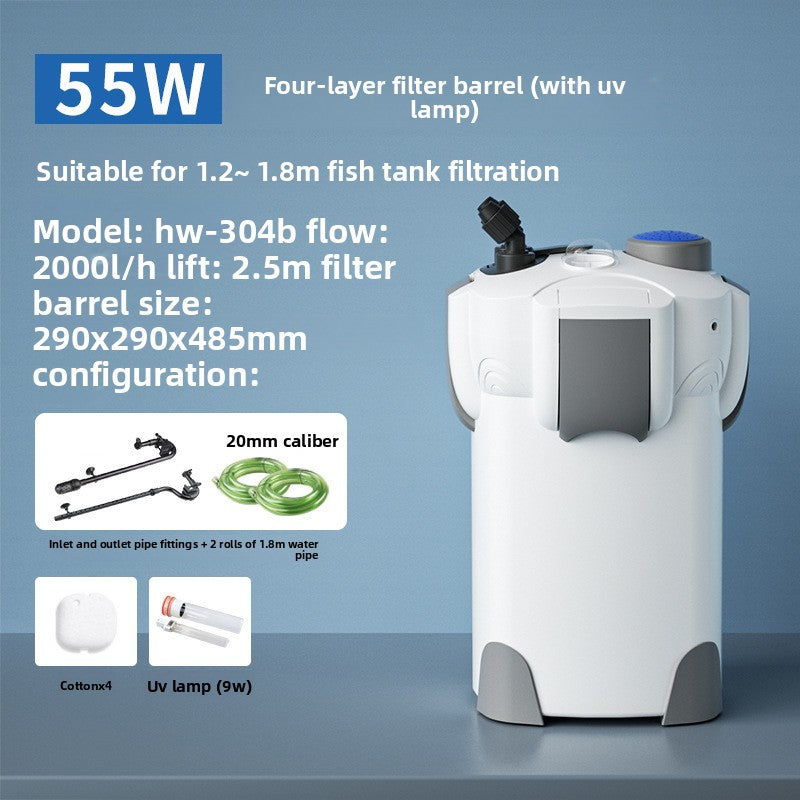 External Aquarium Filter Canister with Pump