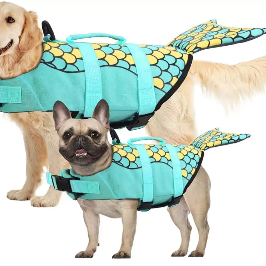 Shark and mermaid dog life jacket, available in 3 styles, image 18