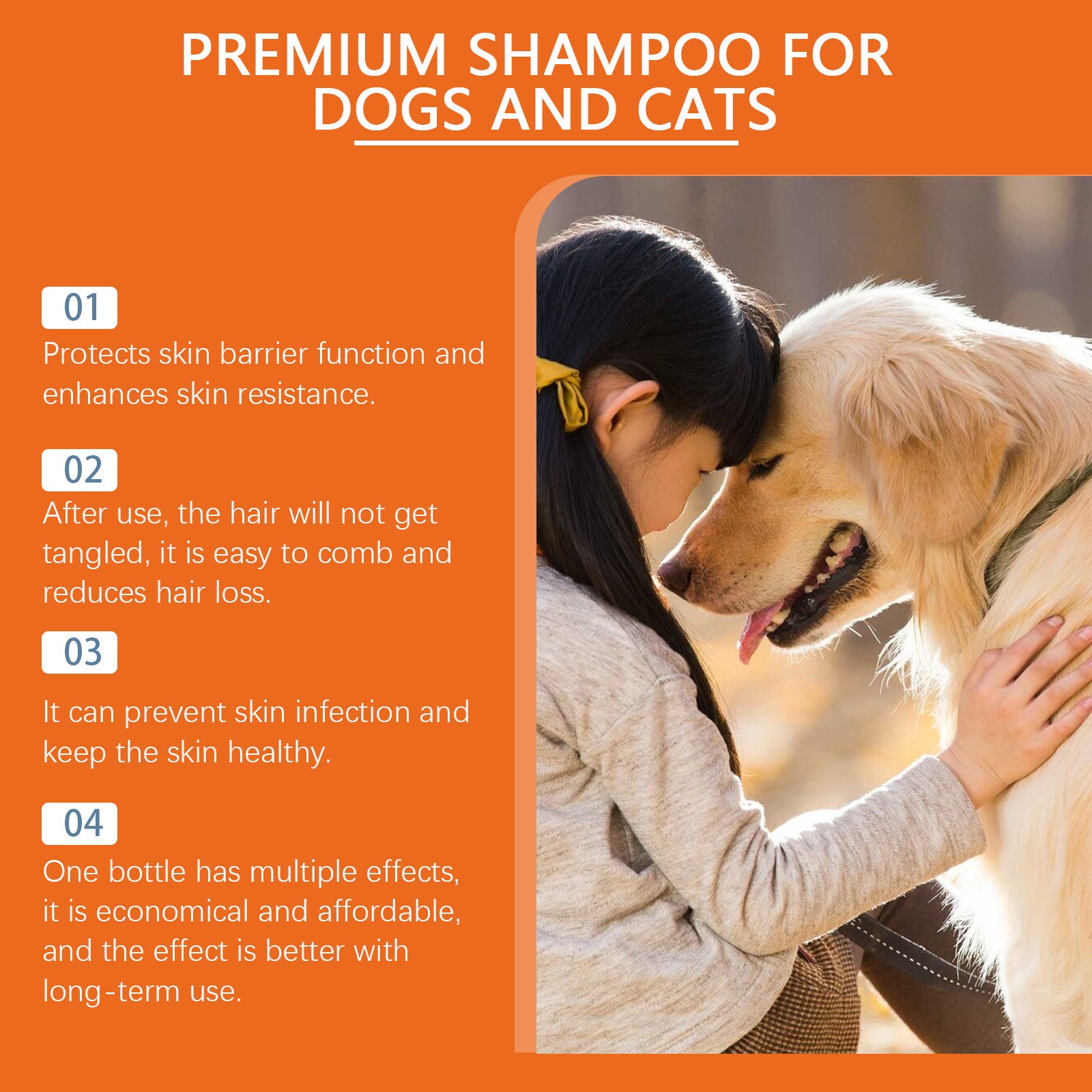 Gentle Pet Shampoo for Dogs and Cats, Everyday Odour Cleansing Wash