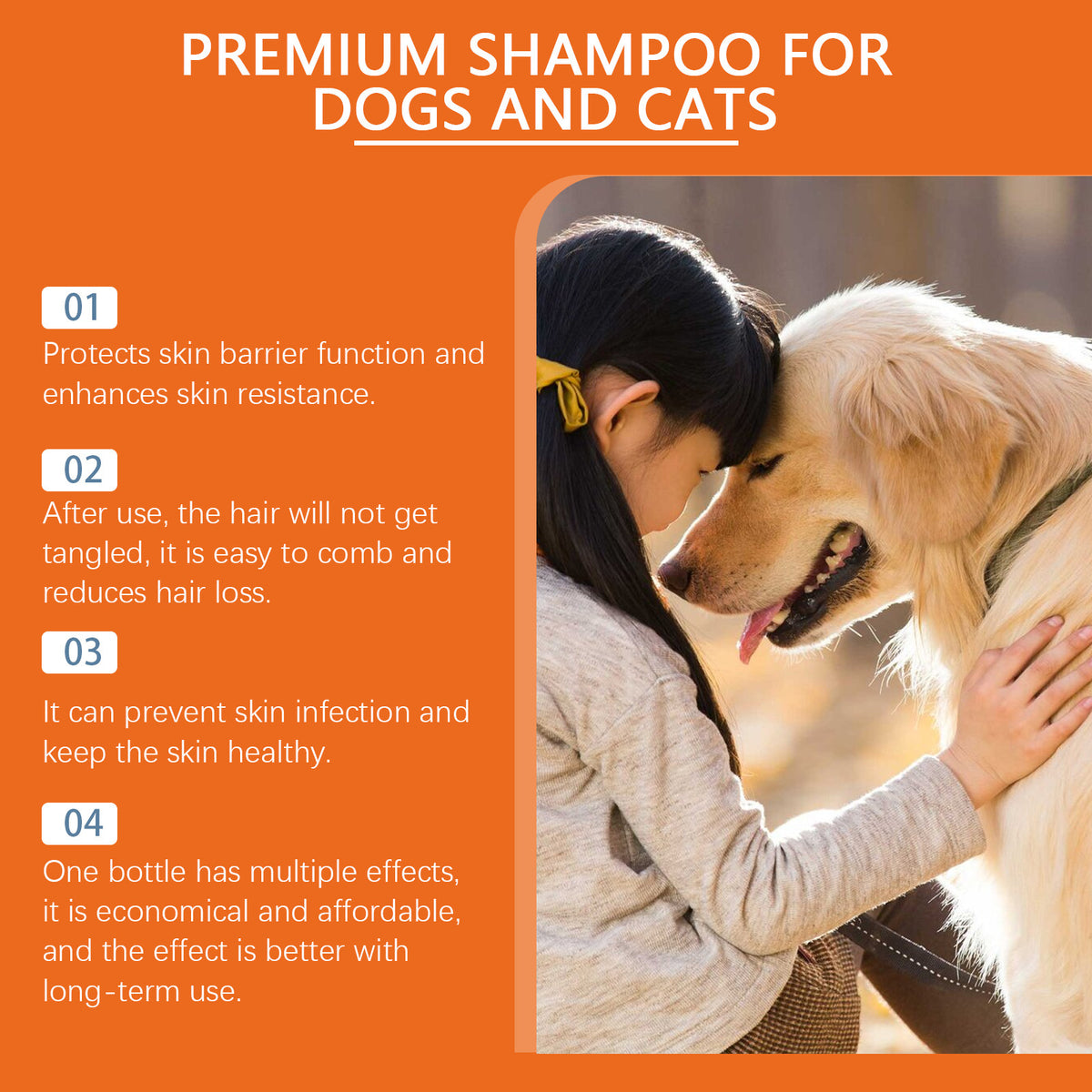 Gentle Pet Shampoo for Dogs and Cats, Everyday Odour Cleansing Wash
