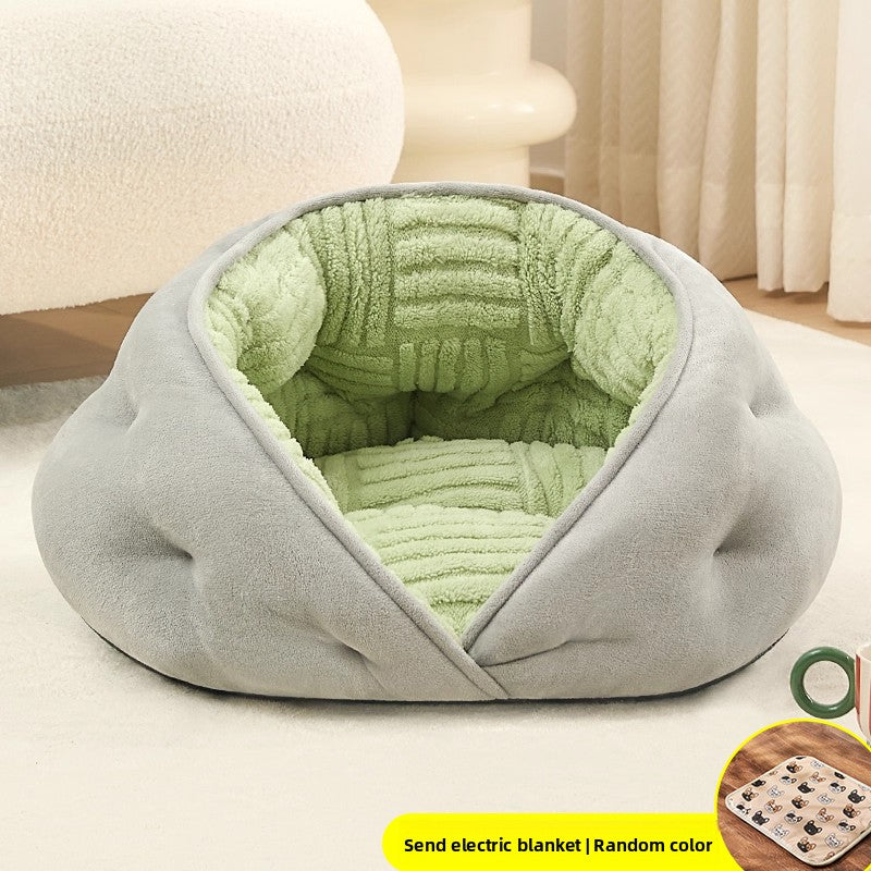 Round raised edge dog bed, detail photo 15