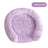 Plush round donut bed for cats and dogs in White, further angle view