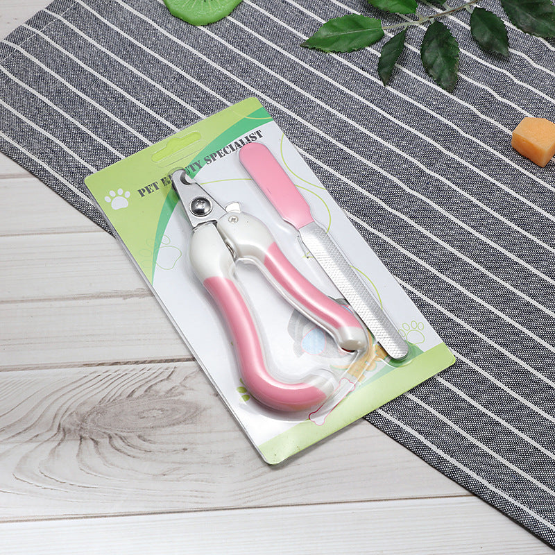 Stainless Steel Pet Nail Clippers with Wave or Curved Handle