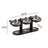Wooden raised dog feeder with three bowls, additional product photo