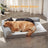 Light grey memory foam pet mat with removable washable cover, photo 2