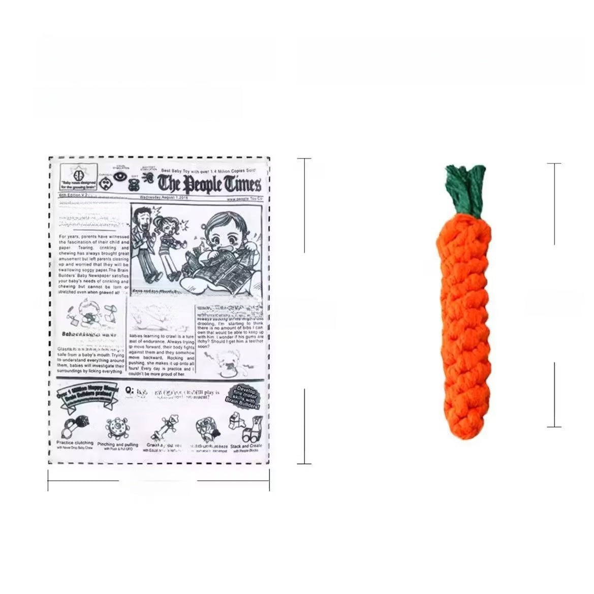 Collection of fun shaped crinkle paper sound dog toys together - photo 15