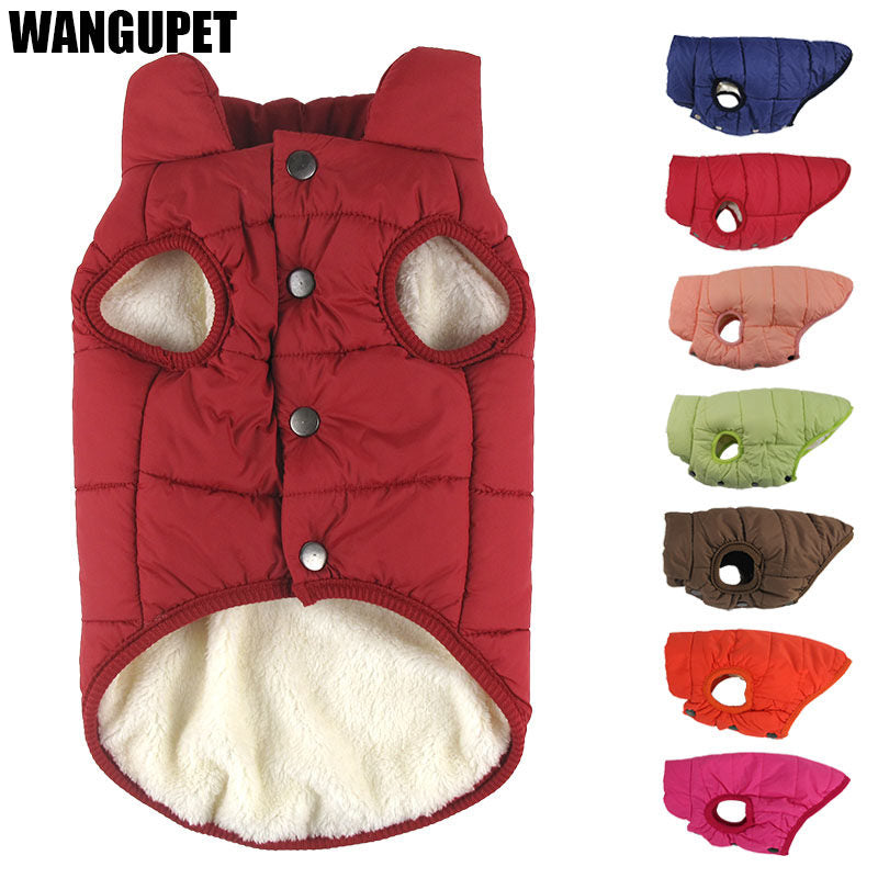 Padded cotton winter dog coat, available in 7 colours, image 1