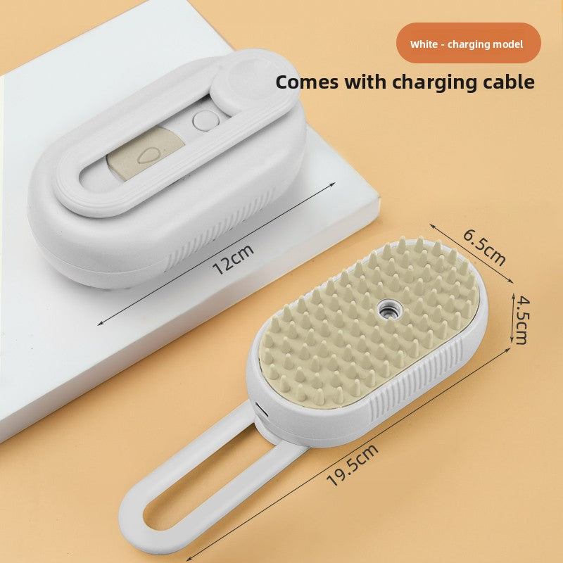 Rechargeable Steam Spray Massage Brush for Cats and Dogs