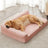 Supportive plush dog bed with removable mat, detail photo 16