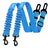 Reflective nylon dog car seat belt lead in black, 80cm long