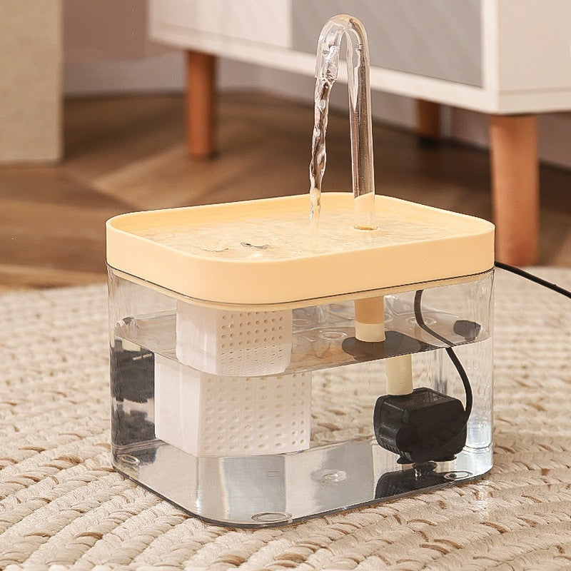 Automatic Cat Water Fountain with Silent Pump, 6 Filter Boxes and Multiple Power Options