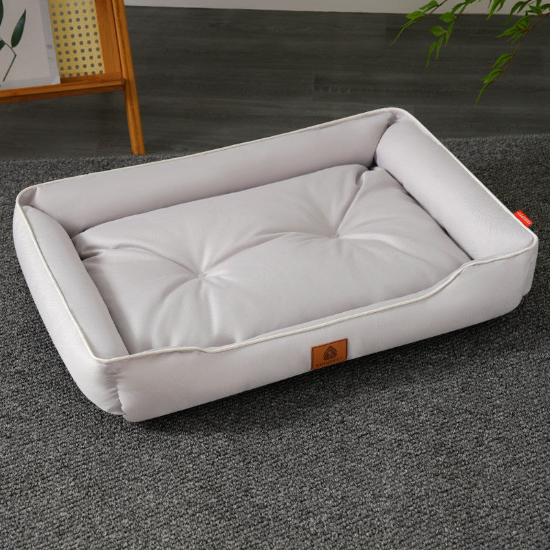Waterproof Oxford dog bed with raised edges and soft base, photo 11