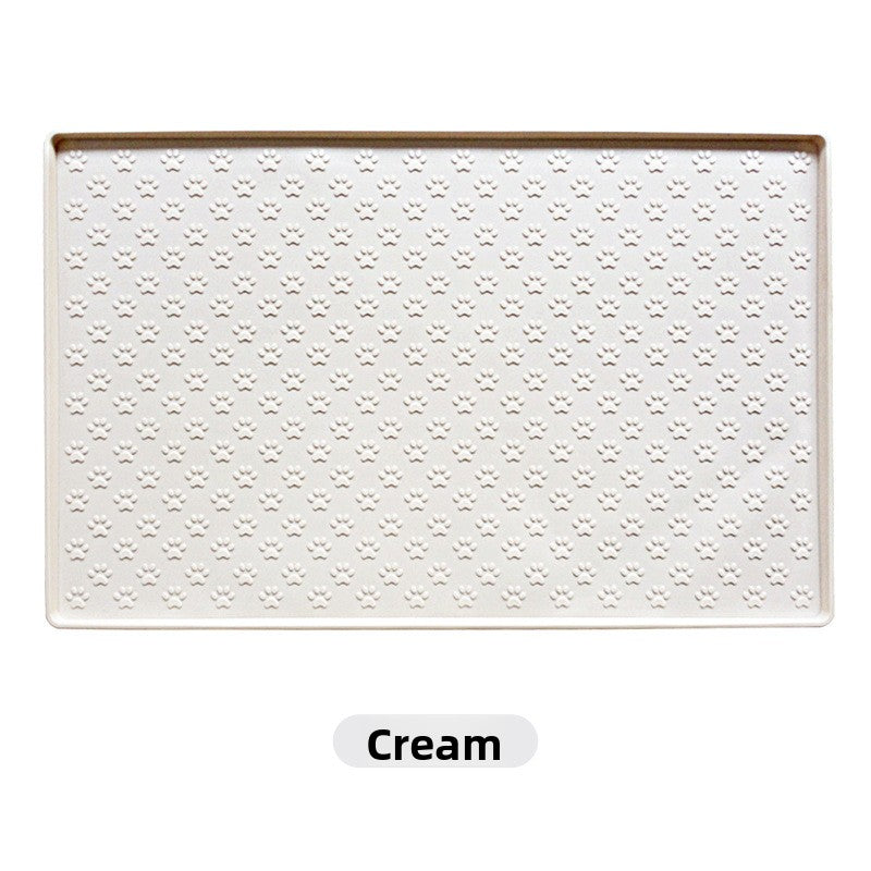 Silicone cat litter trapper mat in Cream, size Large 61 x 41cm