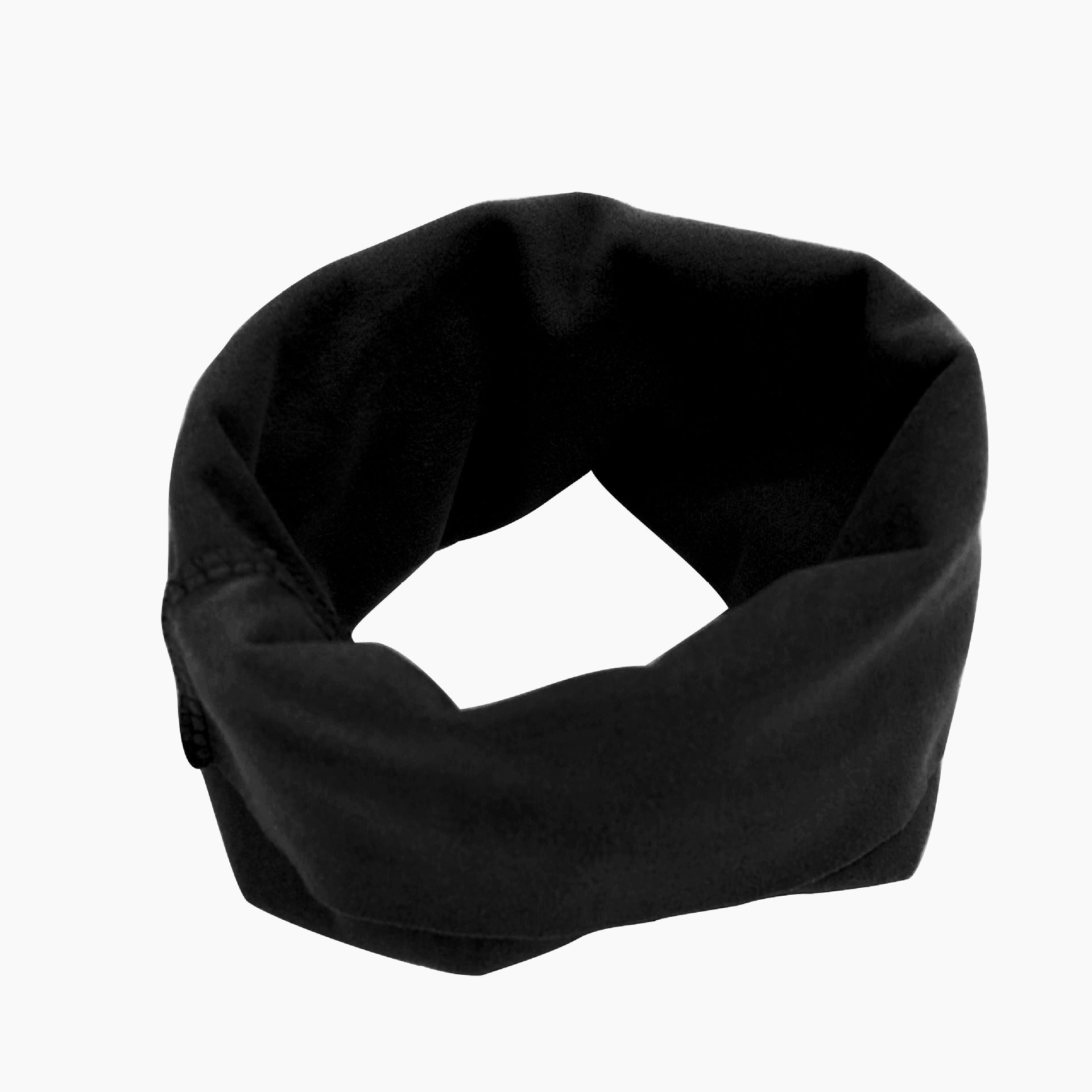 Stretchy dog ear cover snood for fireworks and cold in Purple, front view
