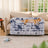 Dark grey corner long plush pet sofa bed, view 4
