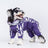 Waterproof camouflage four-leg dog coat in Purple Camouflage, top view
