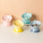 Ceramic High-Foot Cat Bowl with Slanted Rim, Slow-Feeding Feature and Ear Handles