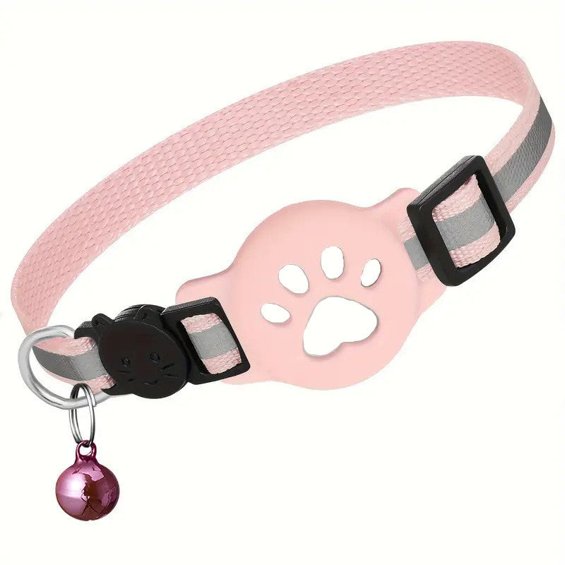 Breakaway cat collar with Bluetooth locator tag in silicone holder, product image 20