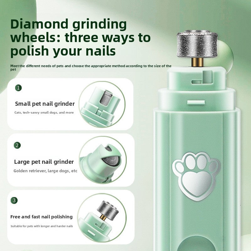 Cordless Rechargeable Pet Nail Grinder with Two Speed Settings