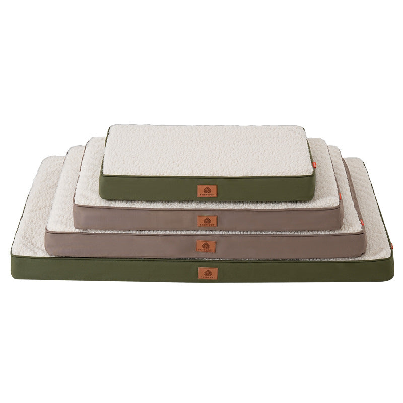 Thick Dog Bed Cushion Mat with Removable Washable Cover