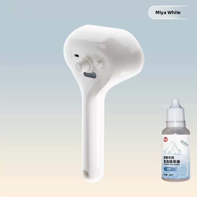 Steam Spray Massage Brush with No-Rinse Essence for Pets
