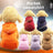 Soft hooded pet sweatshirt with pocket in Orange, side view