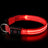 Waterproof LED fibre optic dog collar in Red, material detail