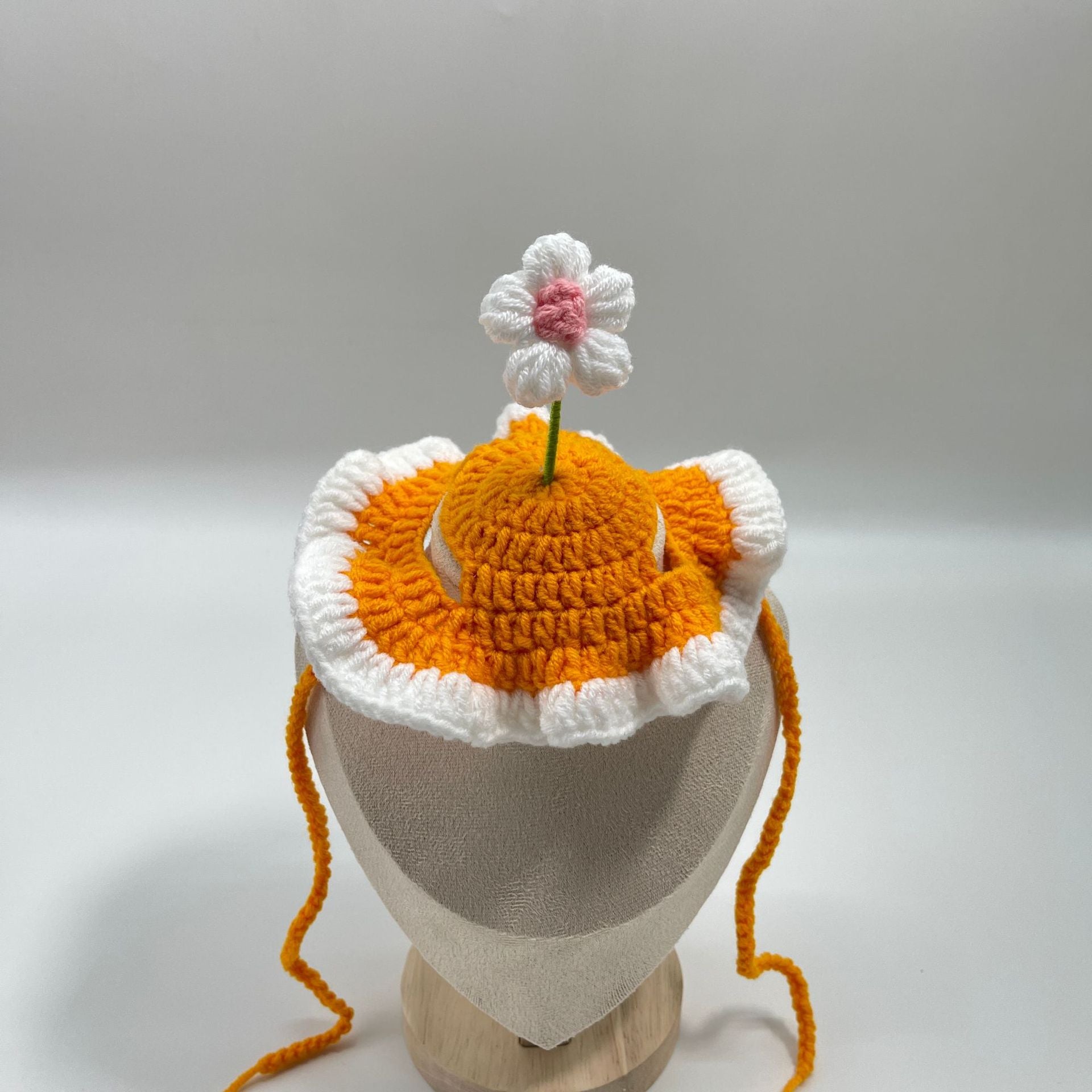 Hand knitted pet hat and collar scarf for dogs and cats, image 5