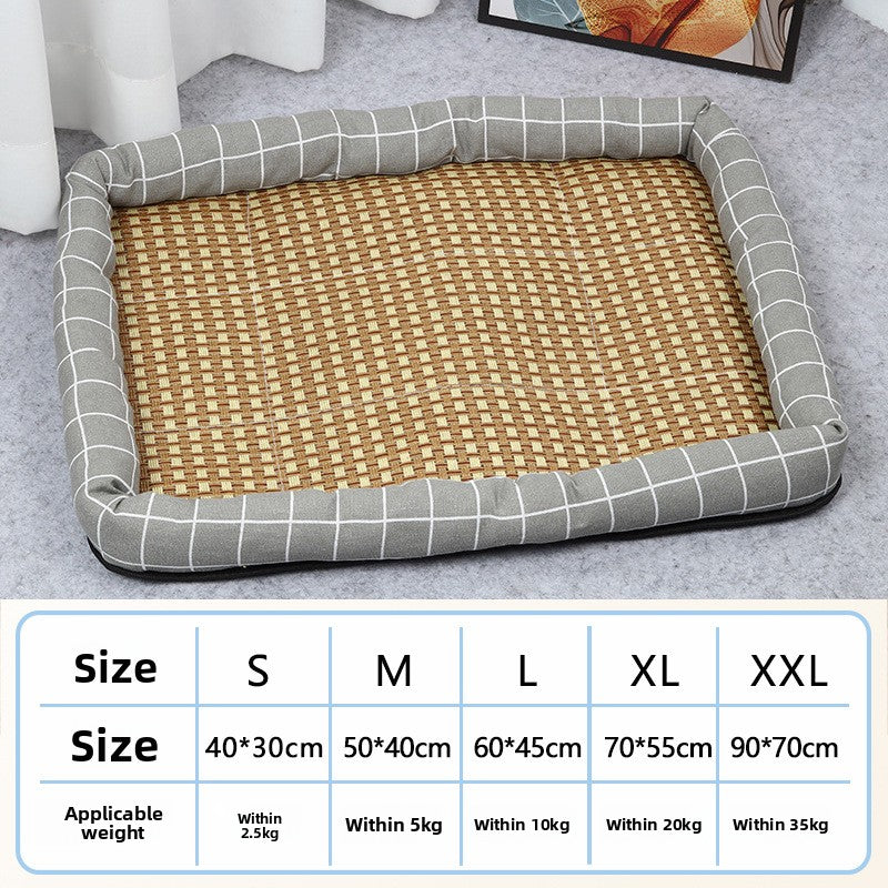 Rattan cooling mat with cute pattern for cats and small dogs, photo 30