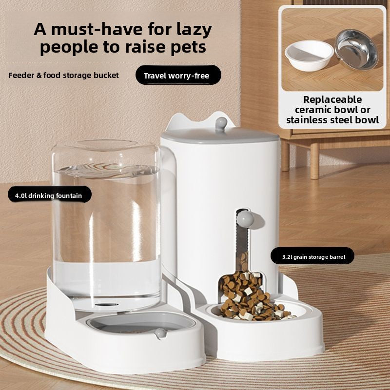 Automatic feeder and water dispenser