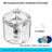 2.6L Transparent Flowing Water Pet Fountain with Smart Sensor and Circulating Filter
