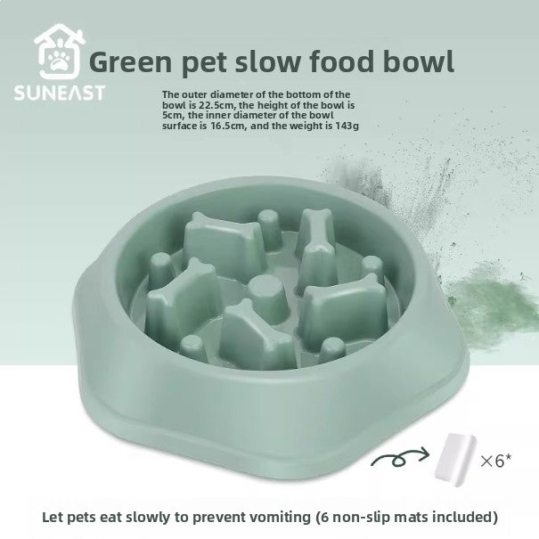 Extra Large Anti-Tipping Slow Feeder Dog Bowl for Large Breeds in Four Colours