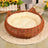 Brown rattan woven pet bed with blue cushion for cats, view 37