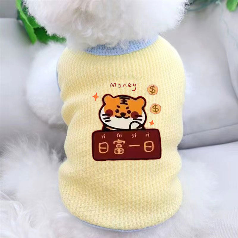 Lucky cat and bear print vest for pets for dogs and cats, image 16