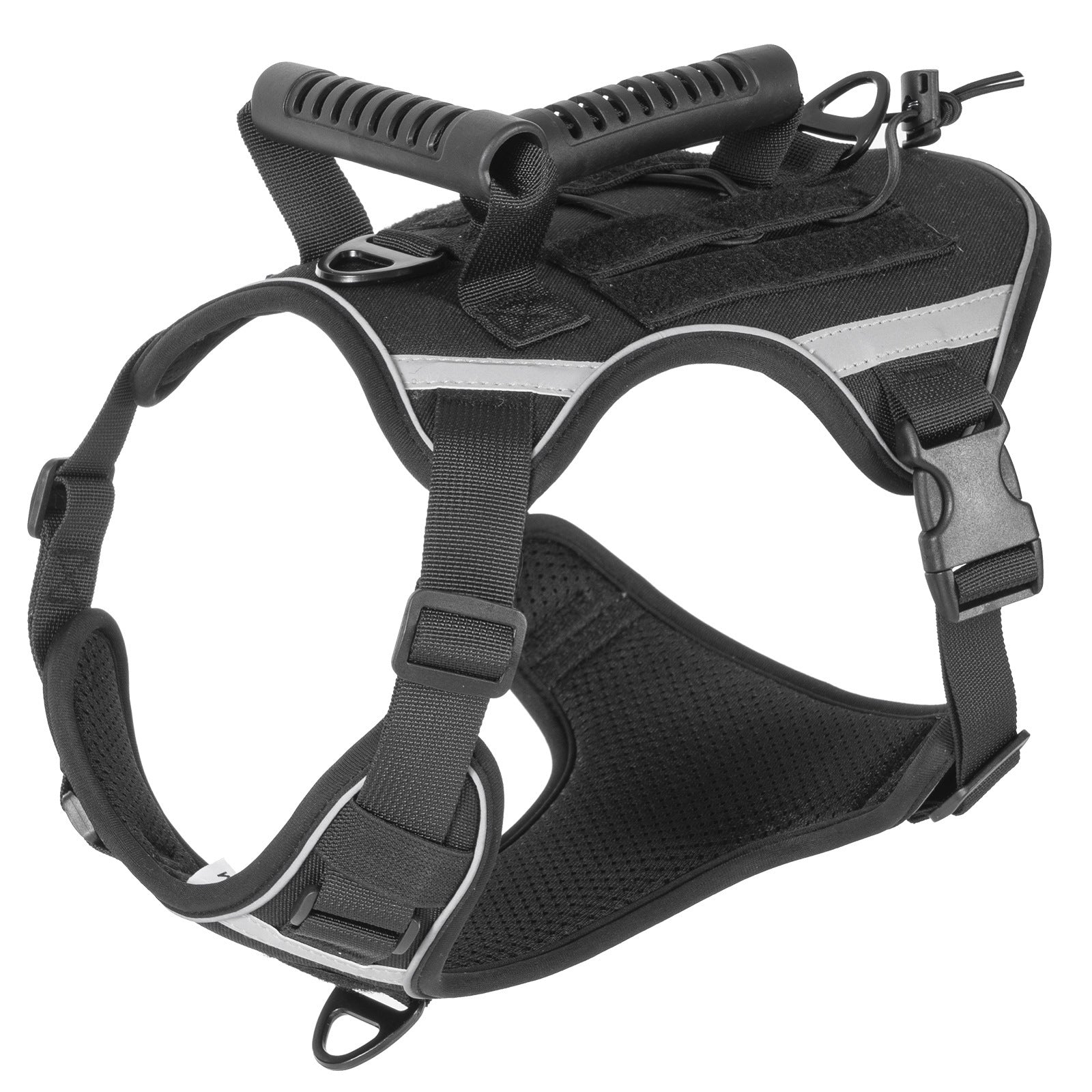 Tactical dog harness in army green on a large dog