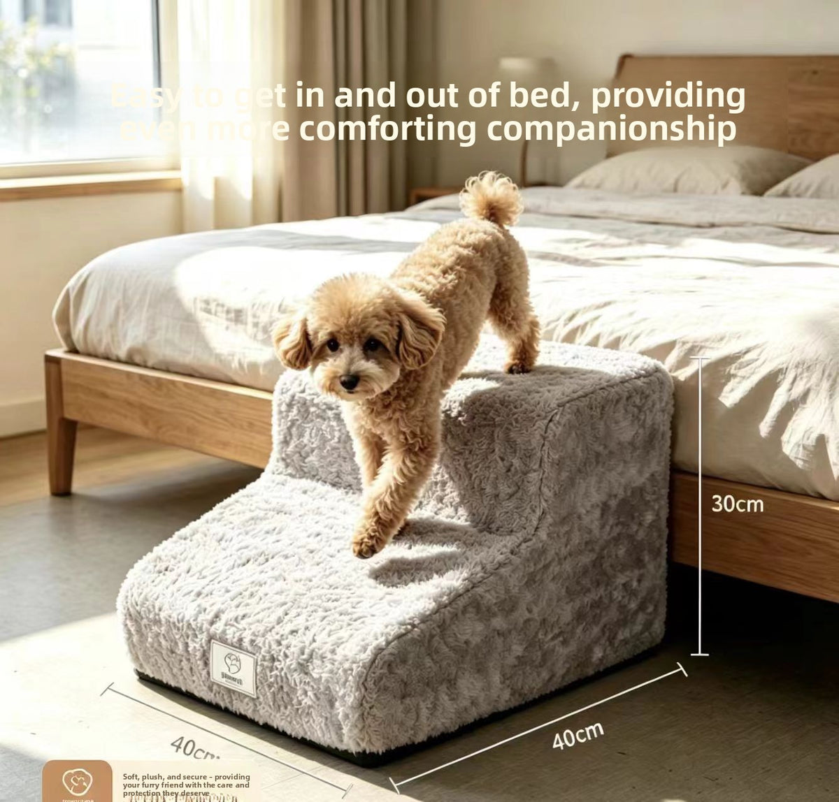 Detachable foam pet stairs with fleece cover, photo 11 of 15