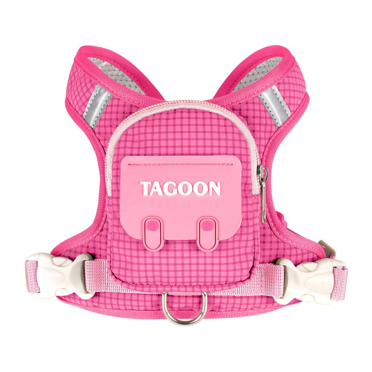Reflective nylon dog harness and lead set with quick-release buckle, product image 5