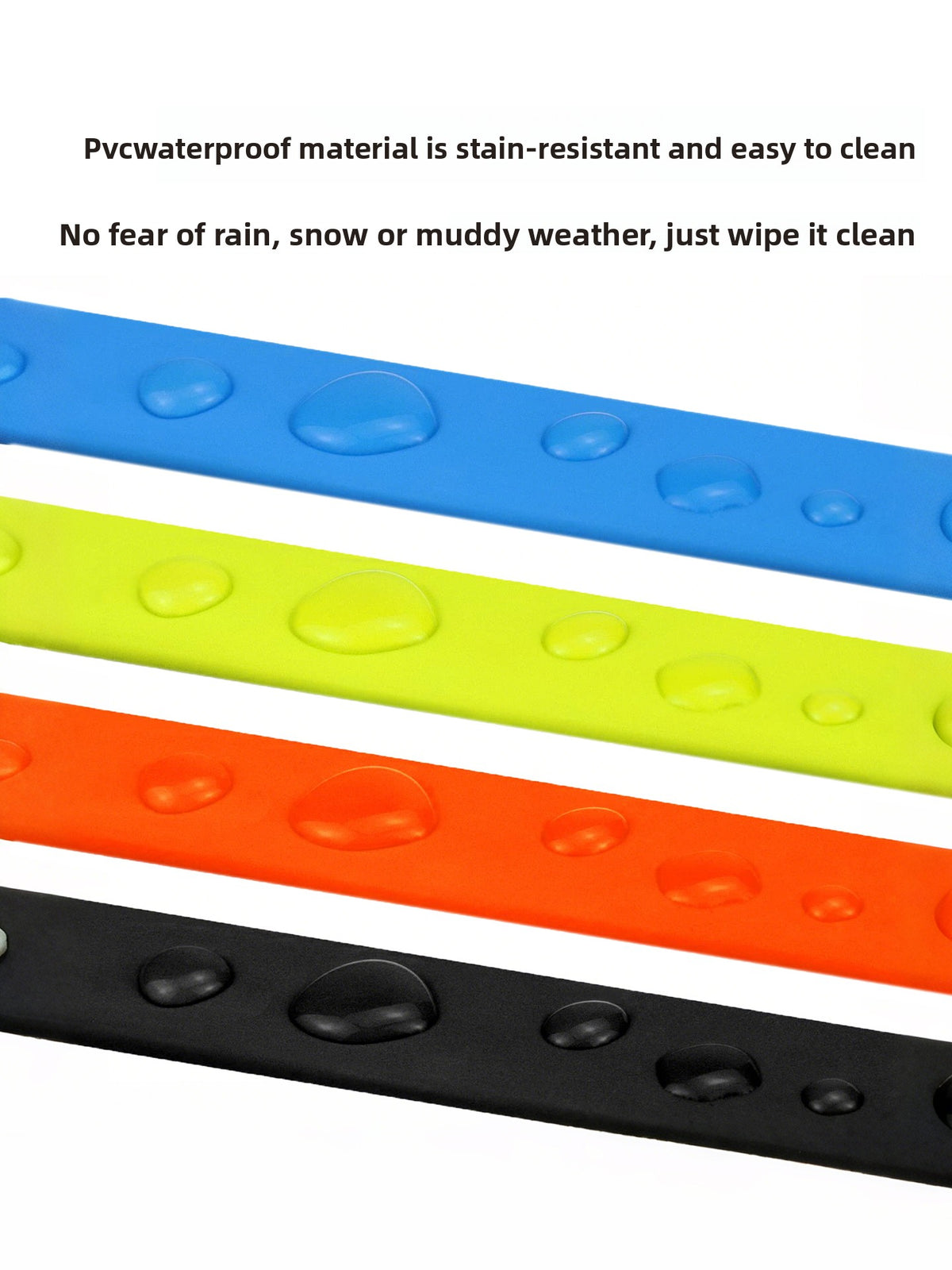 Wipe clean PVC dog leads in yellow, blue and black