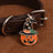 Halloween PU leather dog collar with charm, ideal for everyday use