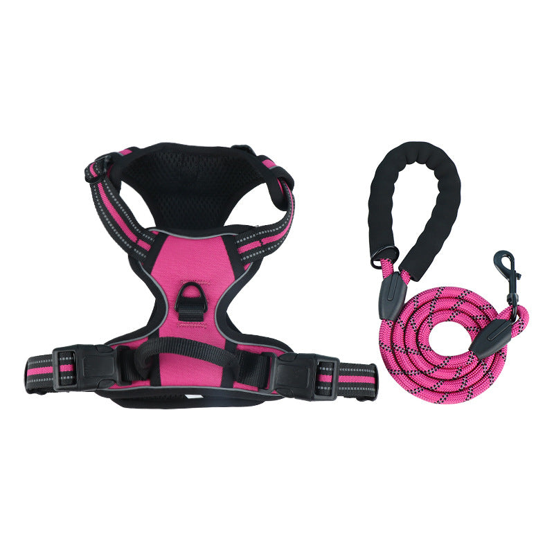 Reflective burst-resistant dog harness, main product photo from Pet Royale UK