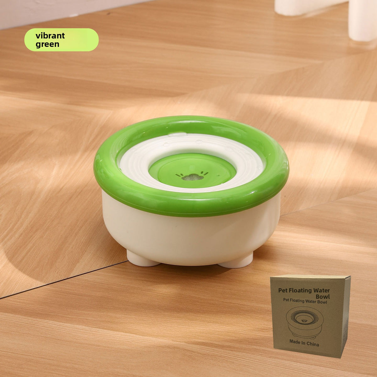 Floating Anti-Wet Mouth Pet Water Bowl with Built-In Filter, Round or Square, 19cm