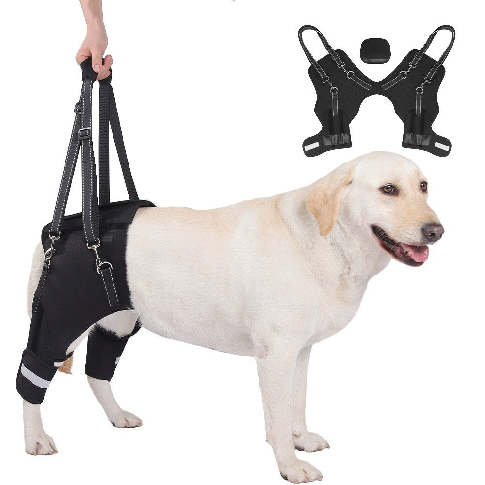 Black dog rear lift support sling with non-slip handles, product image 7