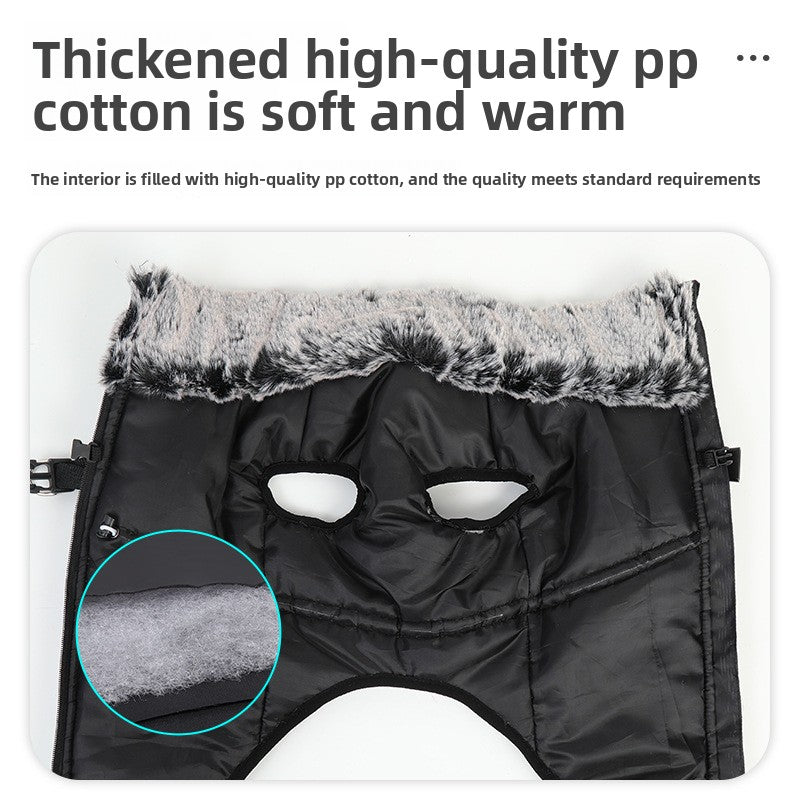 Windproof padded coat for large dogs, available in 5 colours, image 2
