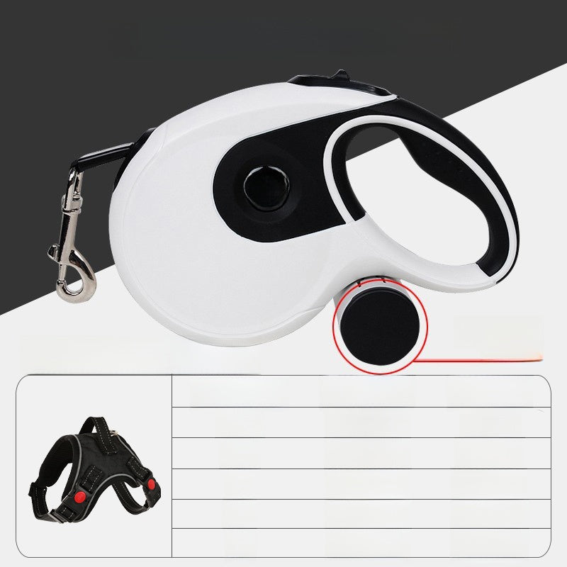 Retractable dog lead with one-touch brake and harness, product image 60