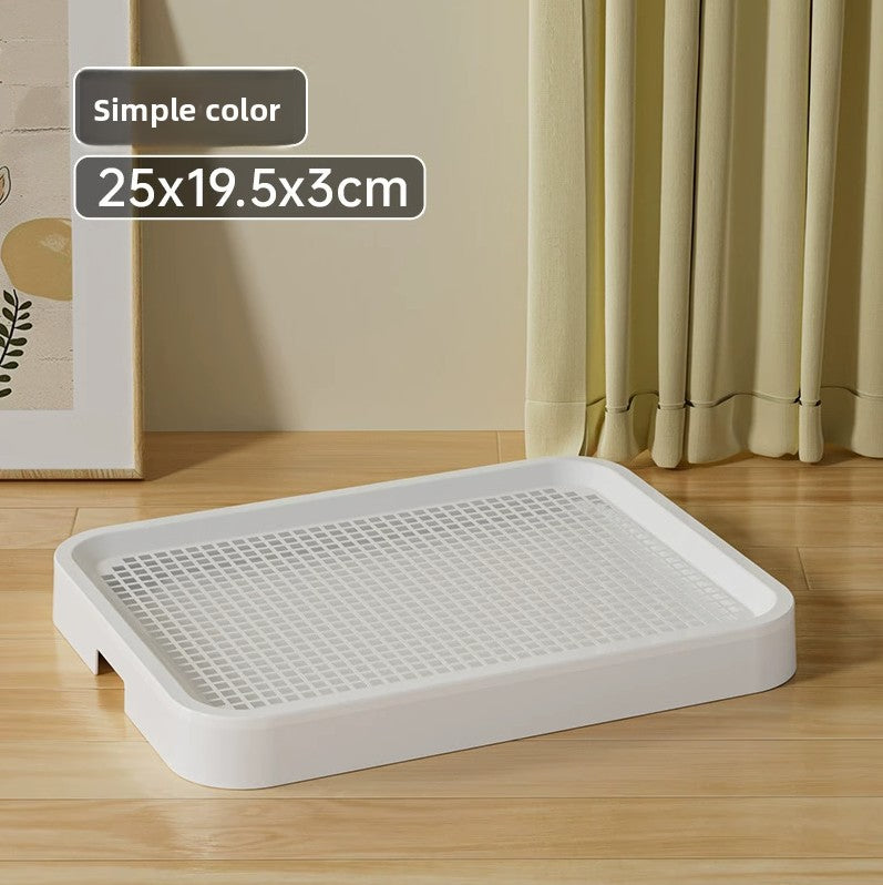 Black and white flat rabbit litter tray with grid, photo 11