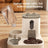 Automatic Pet Feeder with Food and Water Bowls and Cat Ear Sliding Cover for Cats and Dogs