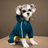 Hooded reflective four leg dog raincoats in four bright colours